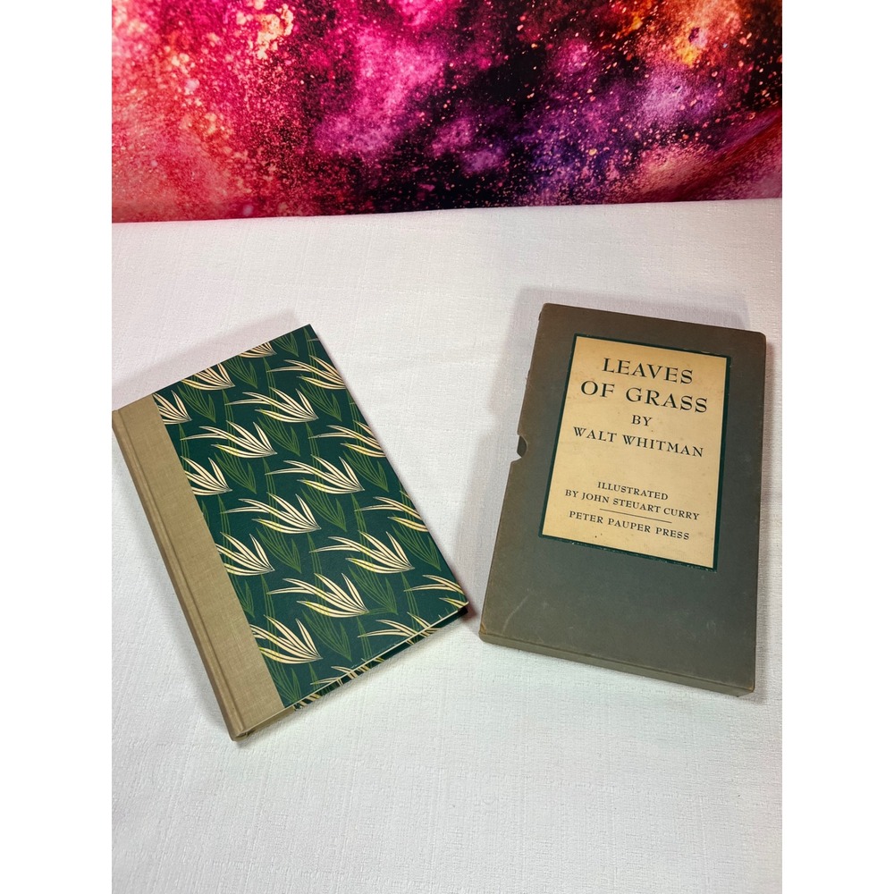 Leaves of Grass Walt Whitman 1943 Peter Pauper Press John Steuart Curry Slipcase